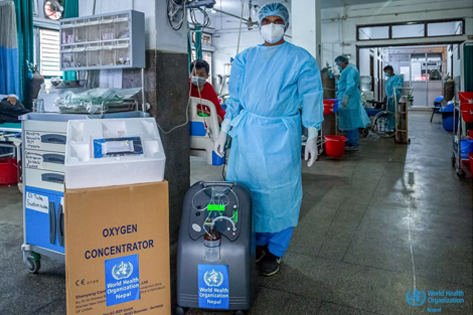 L'OMS a commandé un concentrateur d'oxygène Canta pour le Népal